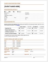 Seminar Registration Form Template Word Event Registration Forms