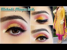 multi eye makeup tutorial for mehndi