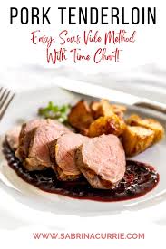 sous vide pork tenderloin with time and