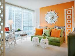 lively orange living room design ideas