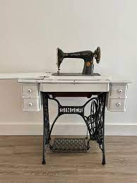 antique singer sewing machine table