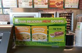 at subway you can have any soup as