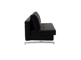 modern black leather textile queen sofa