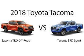 2018 toyota tacoma trd sport vs trd off