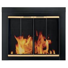 Pleasant Hearth Arrington Medium Glass Fireplace Doors