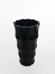 Vintage Black Amethyst Glass Vase