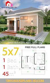 One Bedroom Hip Roof Tiny House Plans