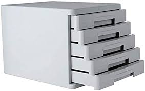 A filing cabinet (or sometimes file cabinet in american english) is a piece of office furniture usually used to store paper documents in file folders. Xintonglo Desktop File Cabinet Closed 5 Drawers Plastic Data A4 Office Organizer Storage Paper Documents Tools Black 26 34 24cm Weiss Amazon De Kuche Haushalt