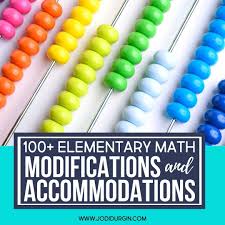 100 math accommodations for elementary