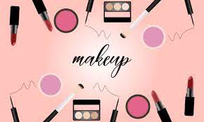 makeup logo with cosmetics graphic by