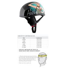 Hustler Dot Ht 1 Its Just Sex Black Glossy Motorcycle Skull Cap Half Helmet Large