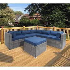 Vicenza Navy Blue Patio Sectional