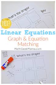 graphing linear equations cut paste