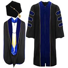 Lescapsgown Deluxe Doctoral Graduation Gown Hood And Tam 6sided