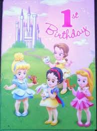 Disney Princess Babies 1st First Birthday Party Invitations 8 Per