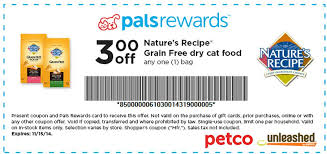 Save $3.00 on blue buffalo life protection formula 6 lb dry dog food. Petco 3 1 Nature S Recipe Grain Free Cat Food Printable Coupon Pennywisepaws