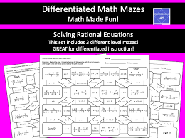 solving multi step equations math maze