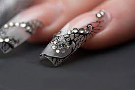 hd wallpaper gray and black nail art