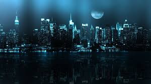 Choose from hundreds of free city wallpapers. Blue Moon Night Cityscape Wallpaper Cool Desktop Backgrounds City Wallpaper