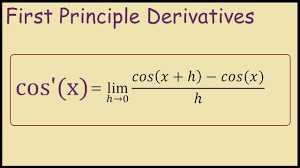 derivative of cos x from first