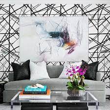 Geometric Cube Black White Wall Art