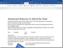 A Close Look At Word For The Ipad What