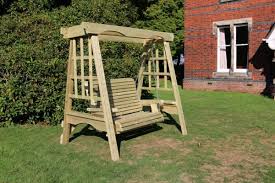 Sits 2 Wooden Garden Swinging Seat Hammock