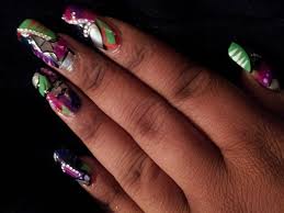 abstract funky nail art mylar strips
