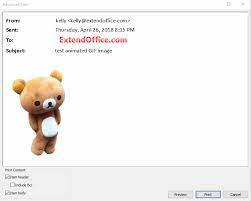 animated gif images in outlook email