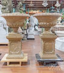 Marble Planters Planter Pair With