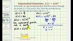 Ex Find An Exponential Function Given