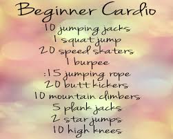 beginner cardio workout routine paper