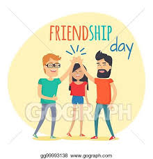 Flat with shadow icon and mobile application best friends. Eps Vector Best Friends Spend Fun Time Friendship Day Flat Stock Clipart Illustration Gg99993138 Gograph