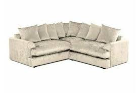 crushed velvet corner sofa offer wowcher