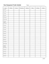 Printable Weekly Hourly Schedule Template List Template