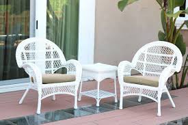 3pc Santa Maria White Wicker Chair Set