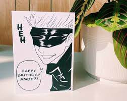 Perfect for friends & family to wish them a happy birthday on their special day. Anime Birthday Card Etsy