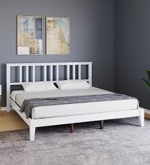 Rattle Solid Wood Queen Size Bed In