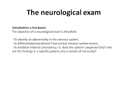 Neurological Examination Clinical Assessment