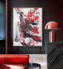 Art Abstract Watercolor Painting Large