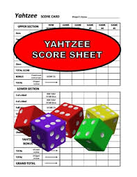 4.4 out of 5 stars 204. Yahtzee Score Sheet Yahtzee Score Card Game Record Score Keeper Book Score Card Board Game Size 8 5 X 11 Inch Paperback Mcnally Jackson Books