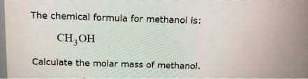 the chemical formula for methanol