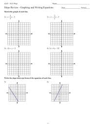 Act Prep Slope Review Writing And