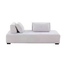 85 4 In L Armless Polyester Minimalist Modular Sofa In Beige