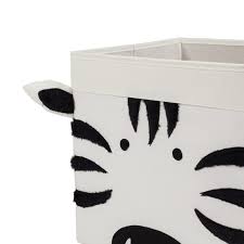 Dunelm Zebra Felt Foldable Box Kids