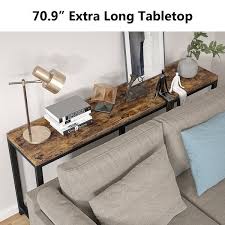 The table is made of iron and it has a black finish. Narrow Console Table Behind Couch Online Discount Shop For Electronics Apparel Toys Books Games Computers Shoes Jewelry Watches Baby Products Sports Outdoors Office Products Bed Bath Furniture Tools Hardware
