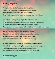 happy migrant poem by francis duggan