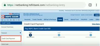 hdfc credit card bill pay