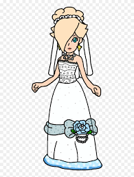 Princess peach has always captured the hearts & imagination of little girls all over the world. Rosalina Drawing Coloring Page Princess Rosalina Wedding Dress Hd Png Download 705x1071 6817892 Pngfind
