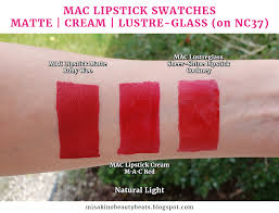 swatch mac lipsticks in ruby woo m a